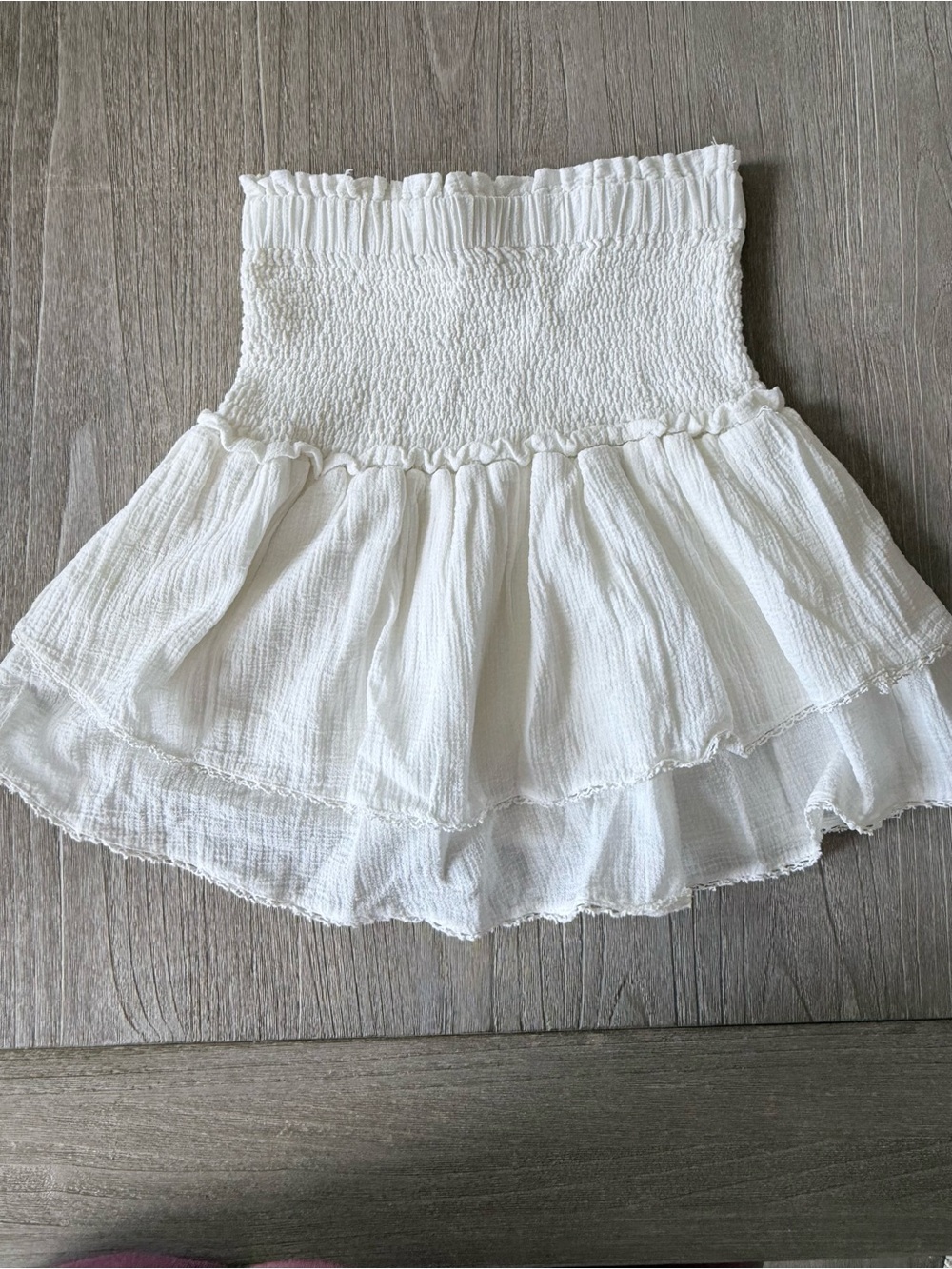 Heartland White Tiered Mini Skirt Fairy Cottagecore Size XS S